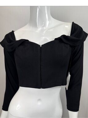 NWT Amur Women's Bustier Crop Top Black XS